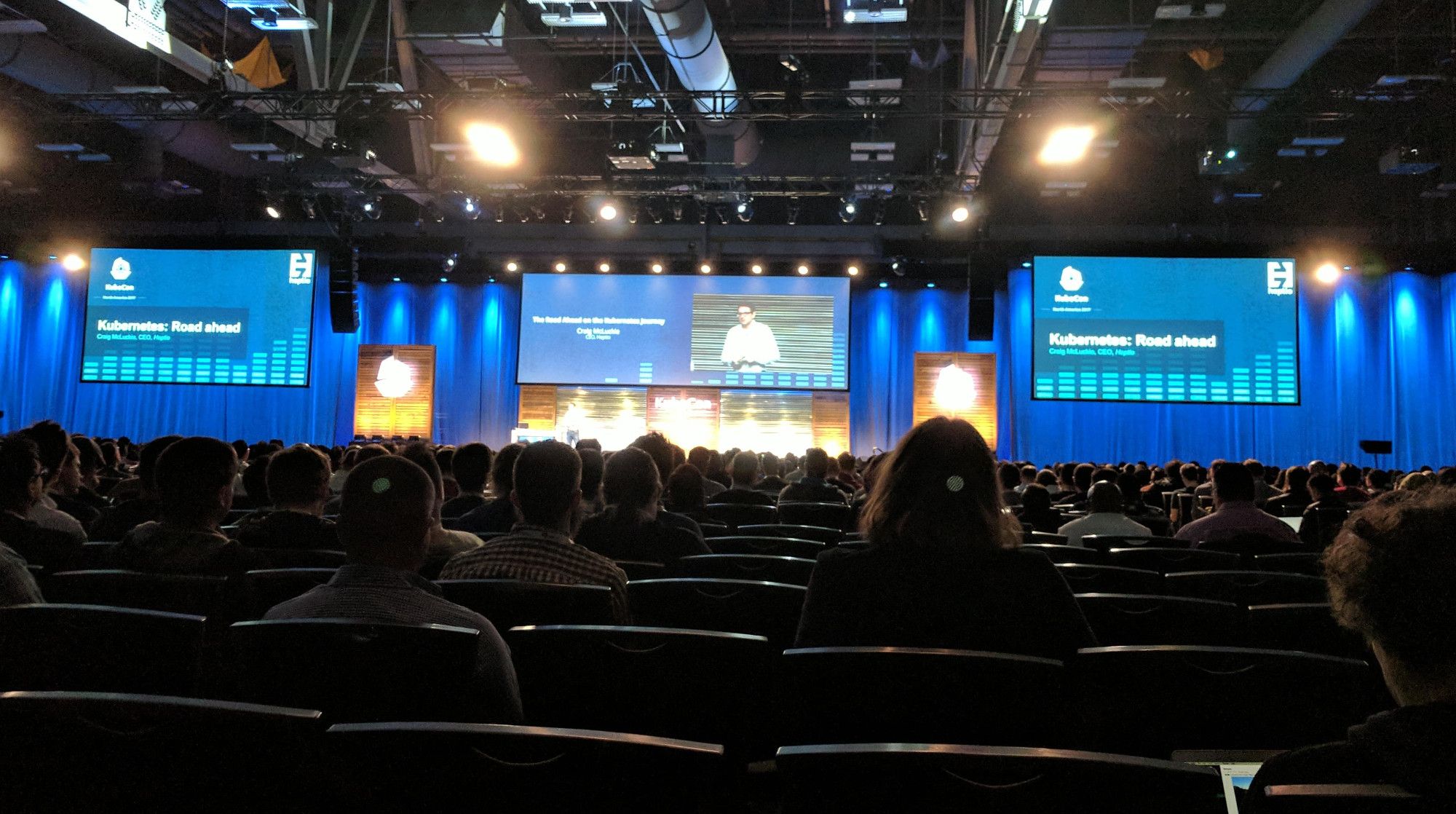 KubeCon: Keynote Road Ahead on the Kubernetes Journey Shot #1