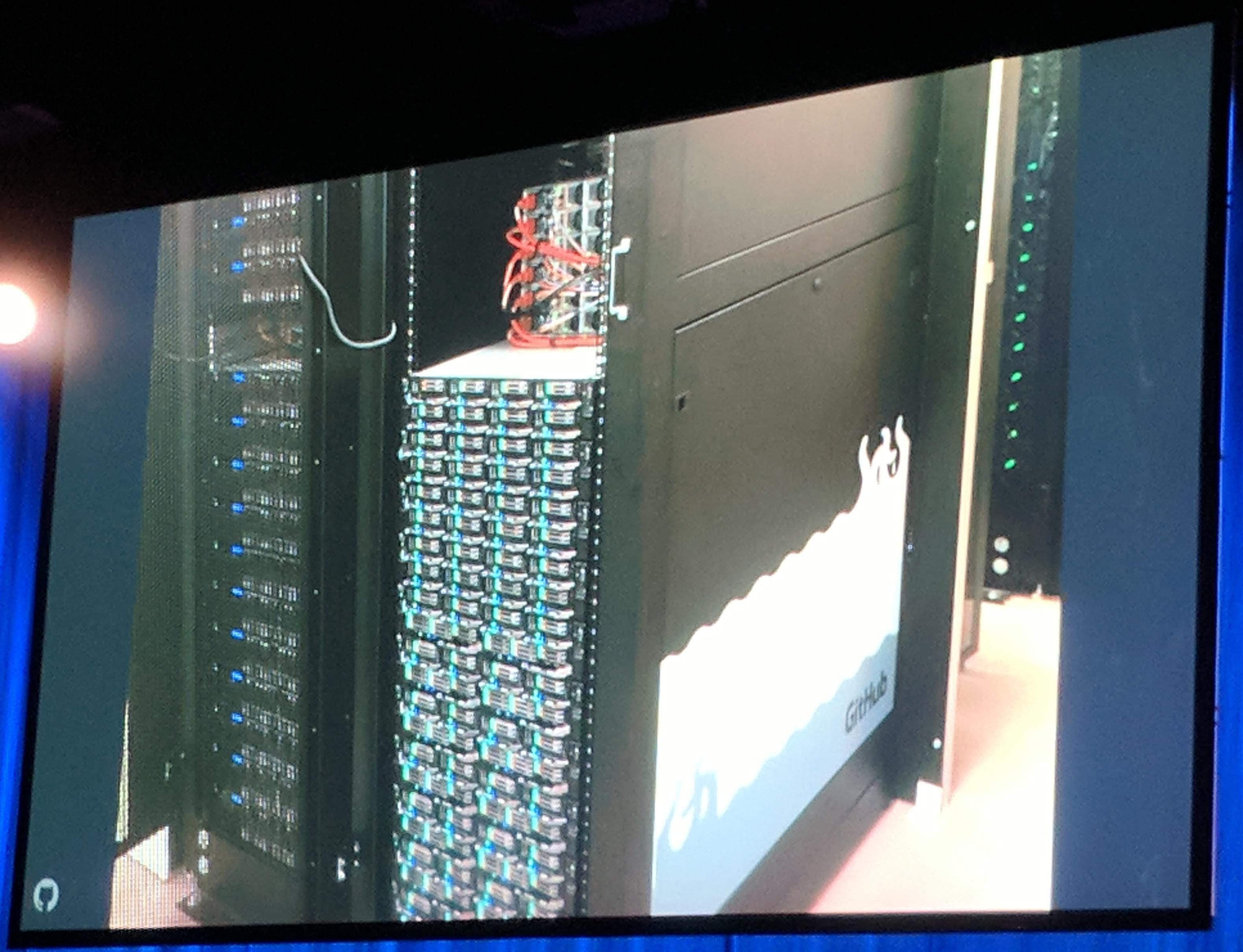 KubeCon: Keynote GitHub blade servers