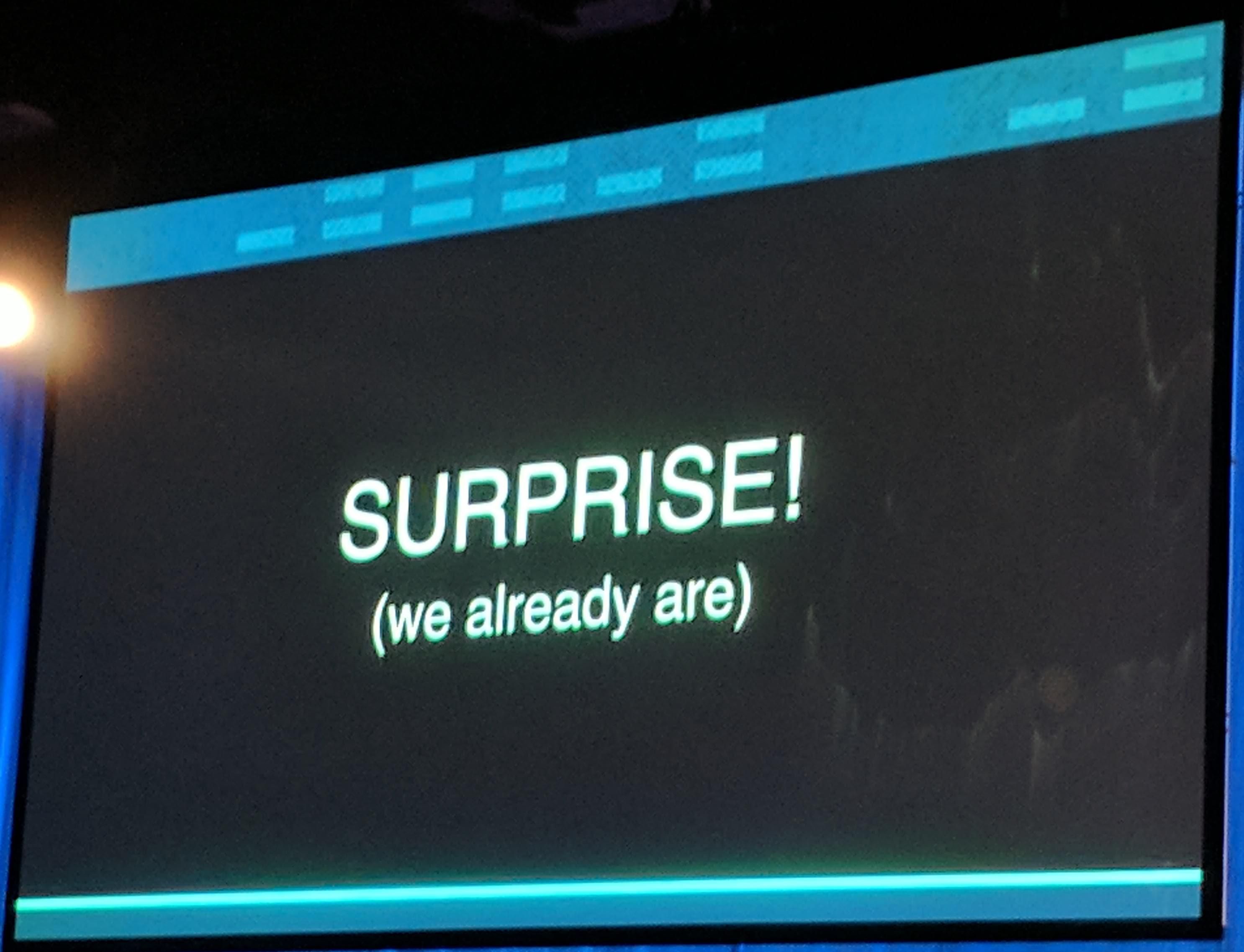 KubeCon: Keynote Suprise we already are!