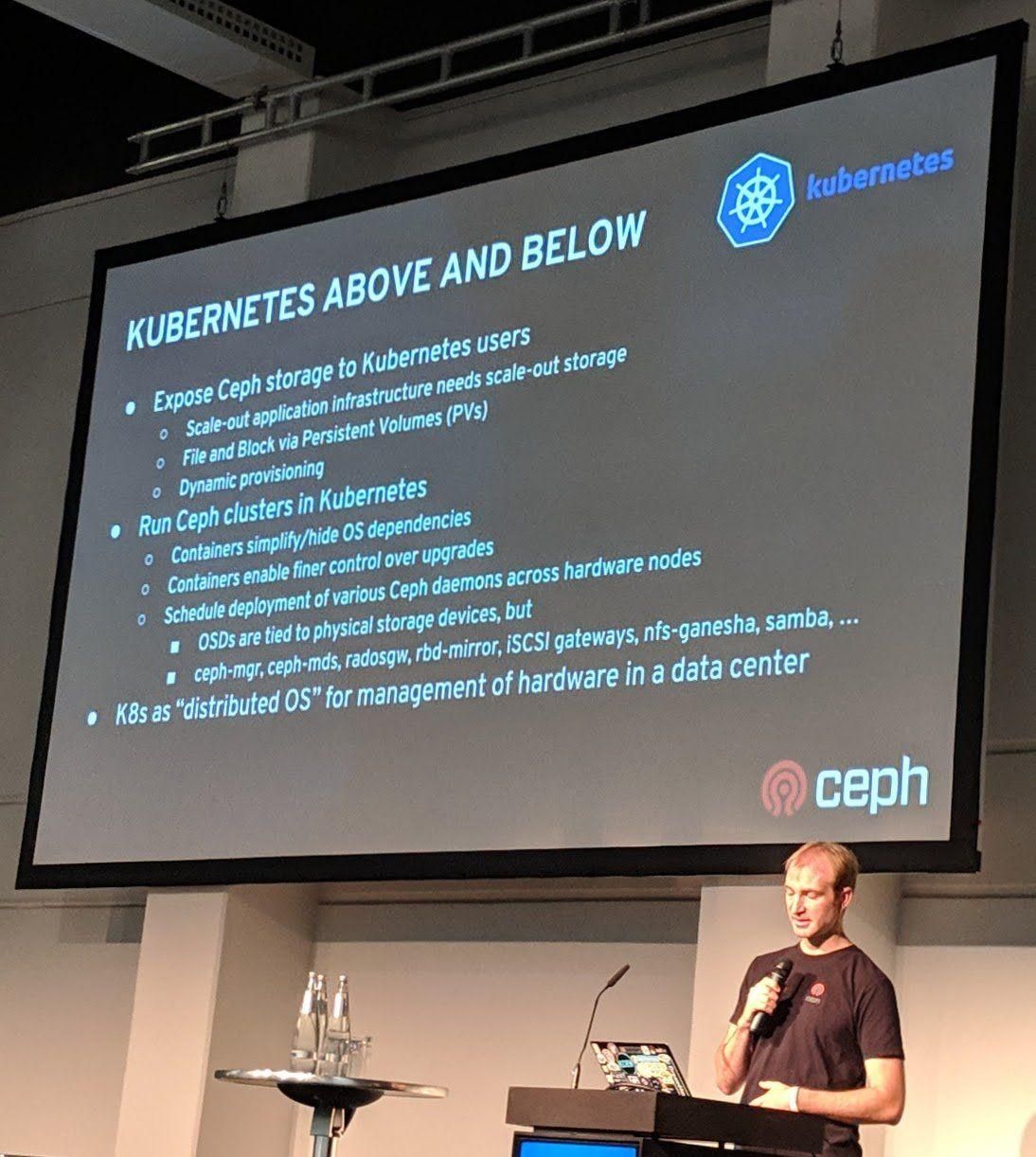 Ceph Day Berlin 2018 - State Of Ceph, Sage Weil, Red Hat - Kubernetes Above and Below