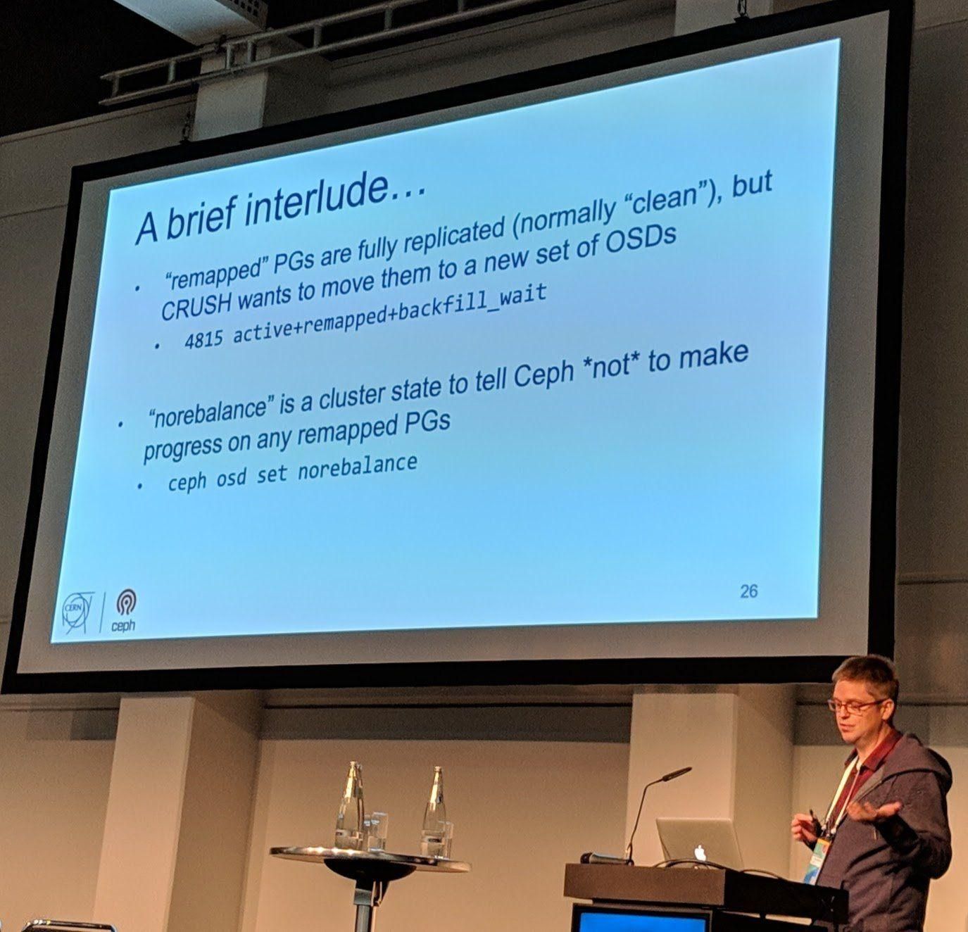 Ceph Day Berlin 2018 - Mastering Ceph Operations: Upmap and the Mgr Balancer, Dan van der Ster, CERN - 'A brief interlude...'