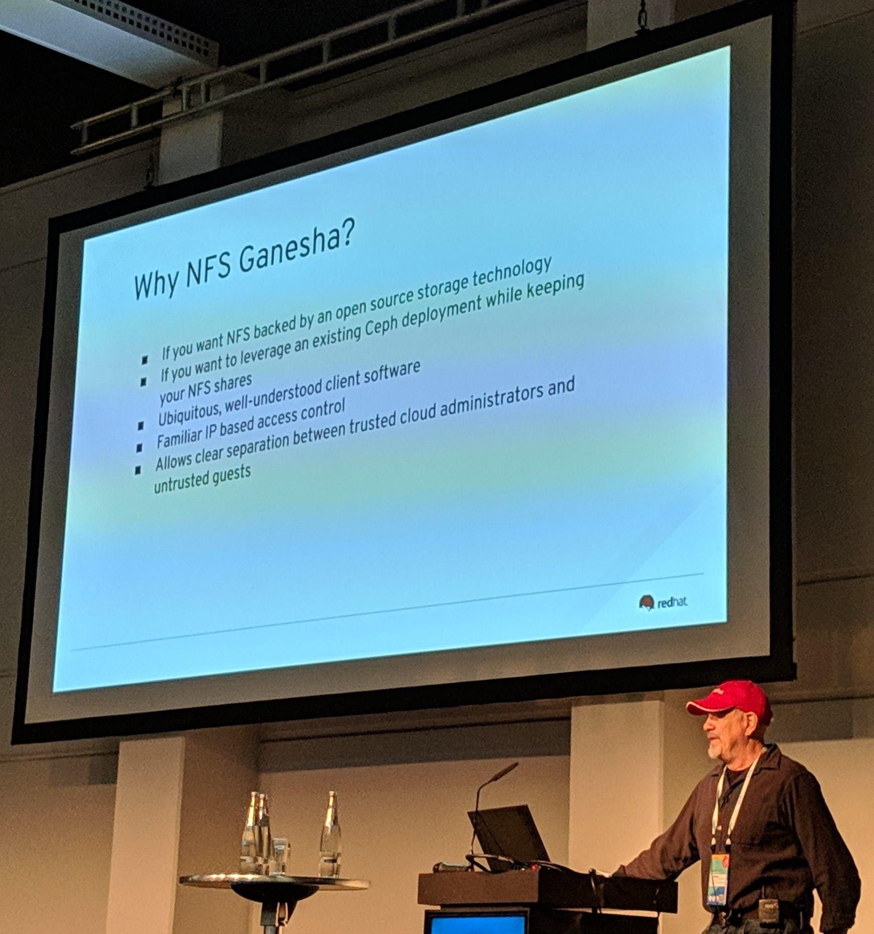 Ceph Day Berlin 2018 - Practical CephFS with NFS today using OpenStack Manila, Tom Barron, Red Hat - 'Why NFS Ganesha?'