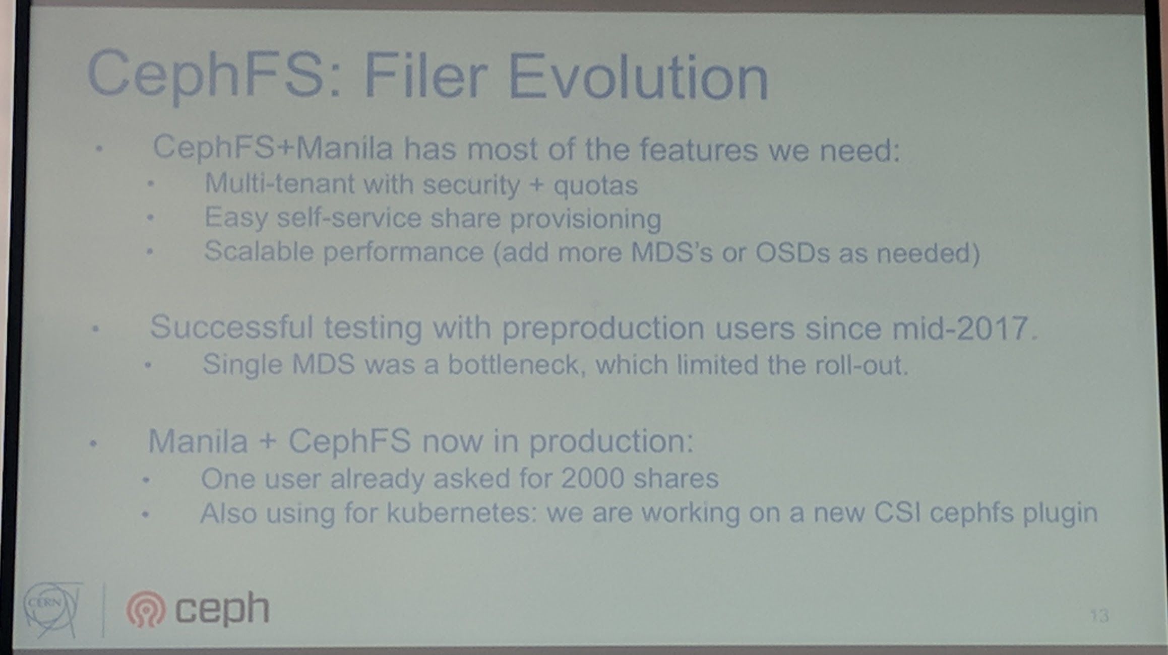 Ceph Day Darmstadt 2018 - Ceph for Big Science - CephFS: Filer Evolution