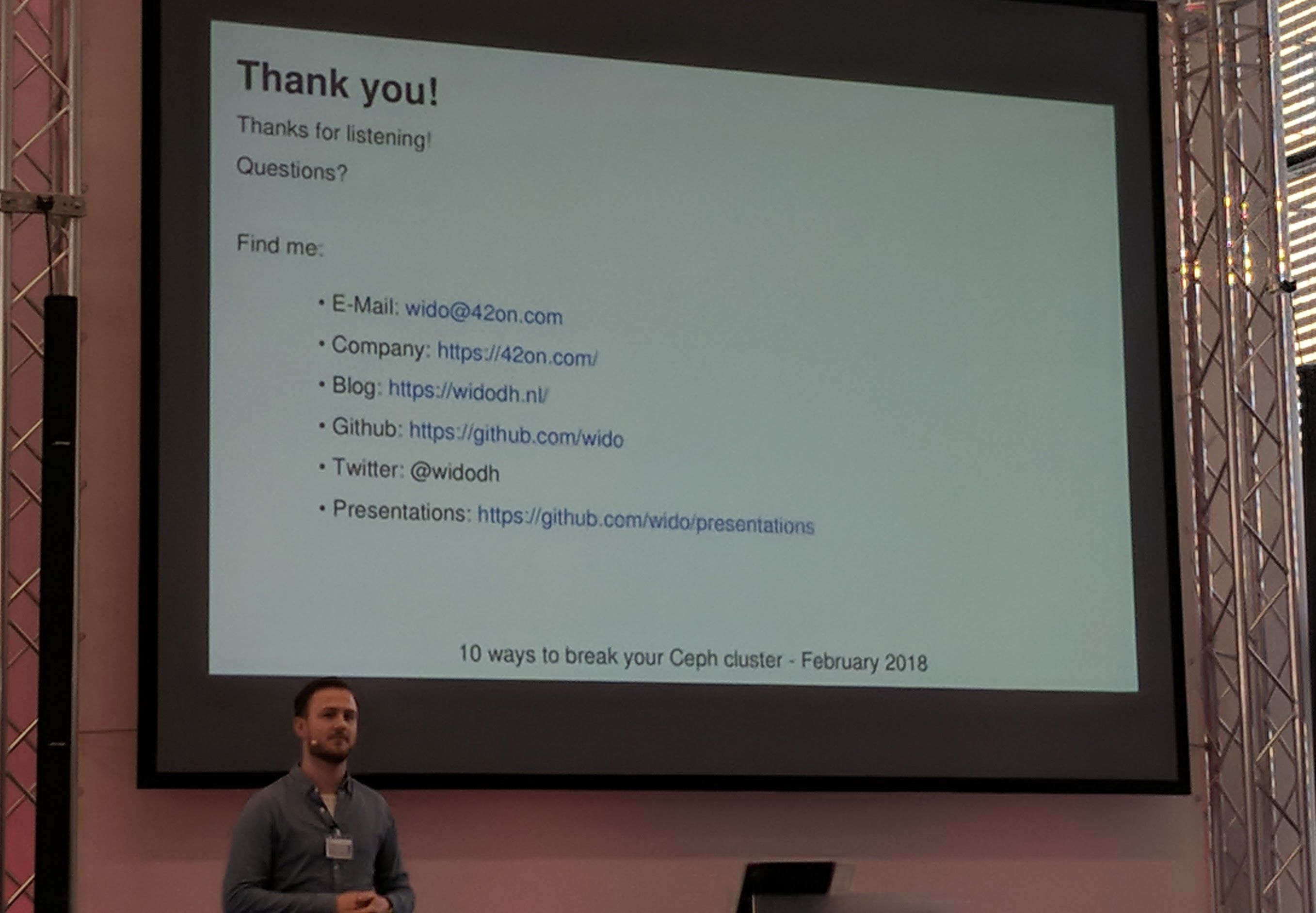 Ceph Day Darmstadt 2018 - 10 ways to break your Ceph Cluster - Thank you!