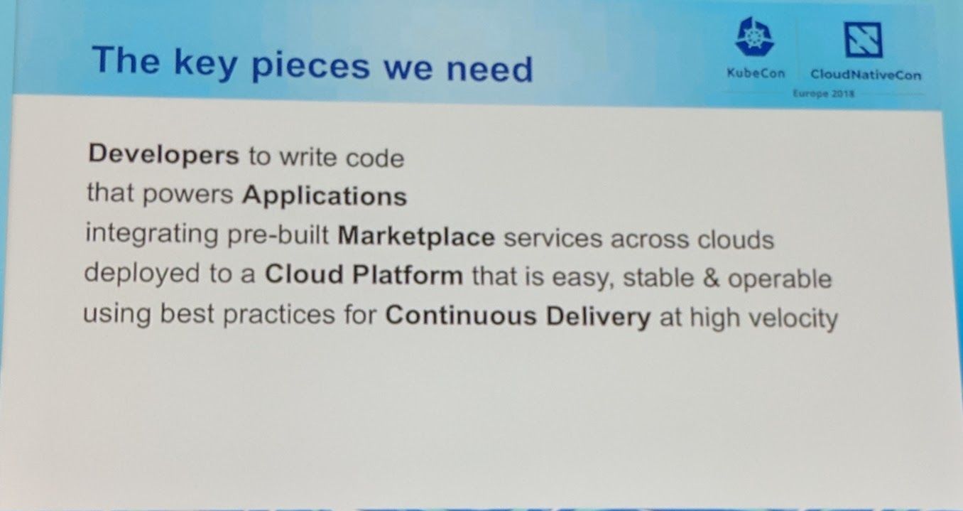 KubeCon - Keynote - The key pieces we need