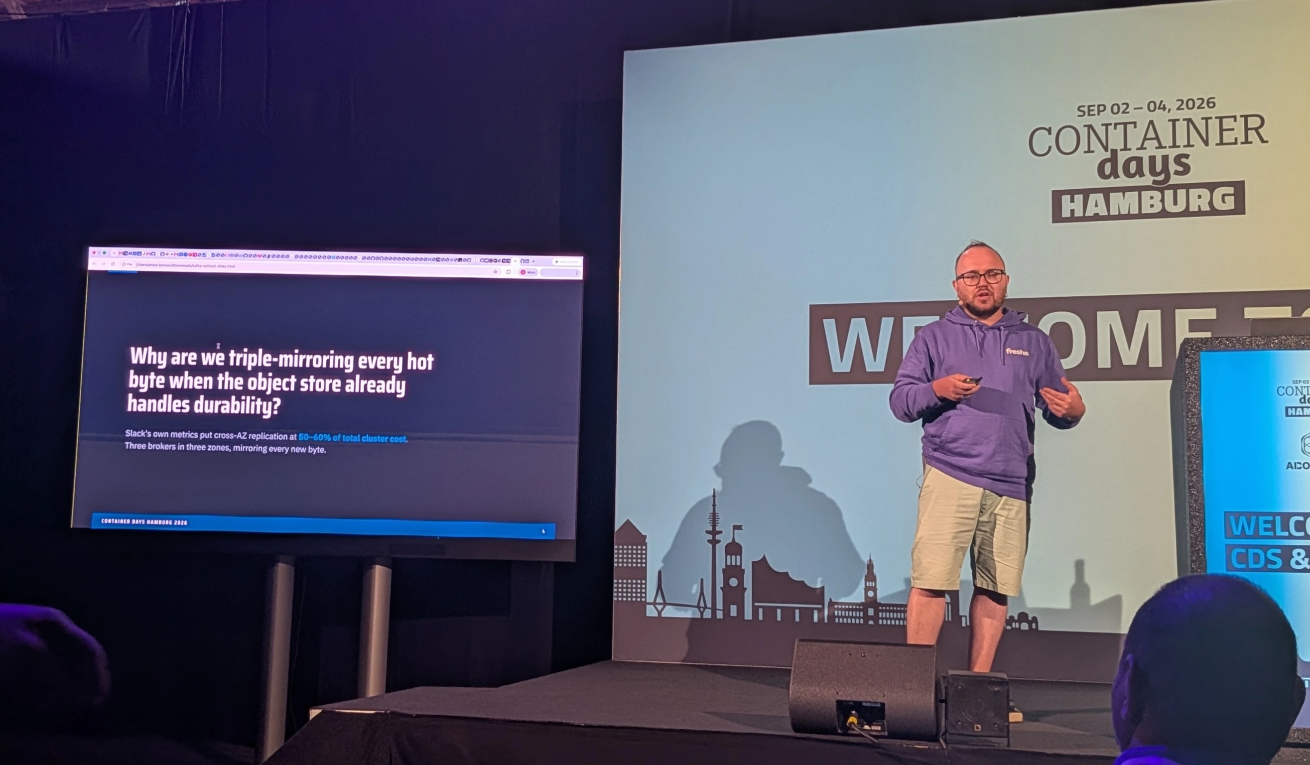 CDS2026 - Kafka Without Disks: Making Streaming Brokers Disposable on K8S - Anton Borisov - Why are we triple-mirroring every hot byte when the object store already handles durability?