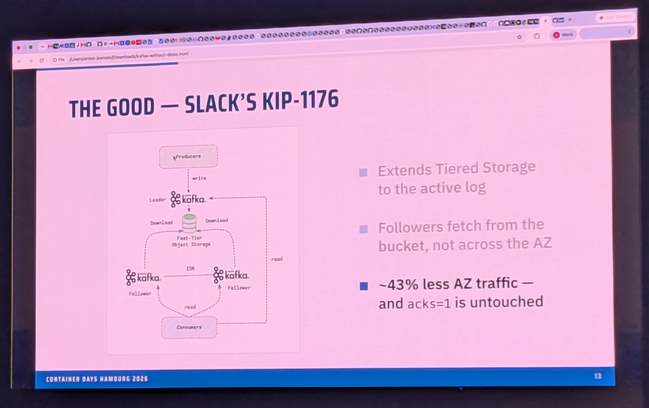 CDS2026 - Kafka Without Disks: Making Streaming Brokers Disposable on K8S - Anton Borisov - The Good - Slack's KIP-1176