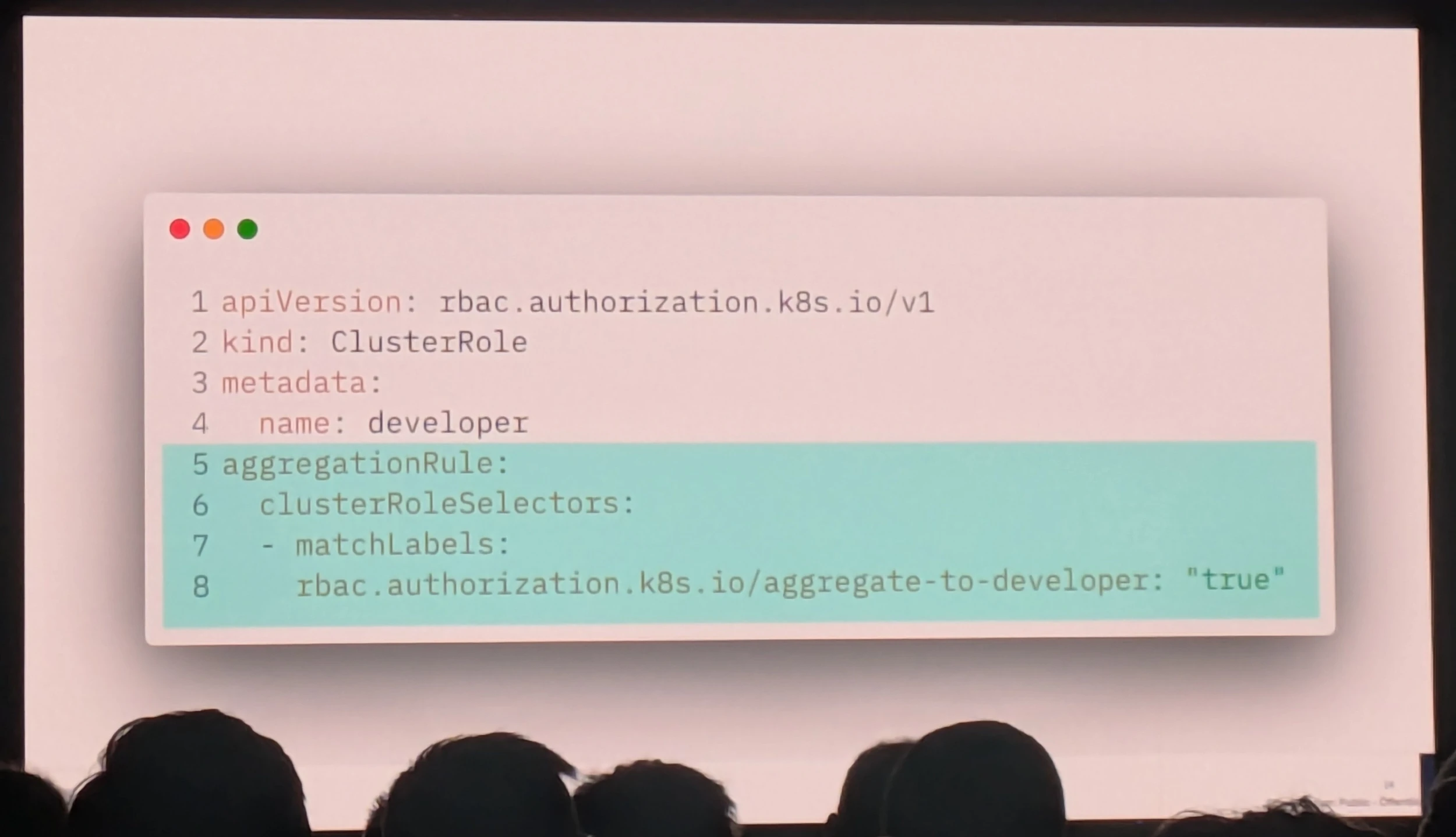 CDS2026 - Kubernetes RBAC at scale without losing your sanity - Kevin Gimbel - Kubernetes ClusterRole aggregrationRule YAML example
