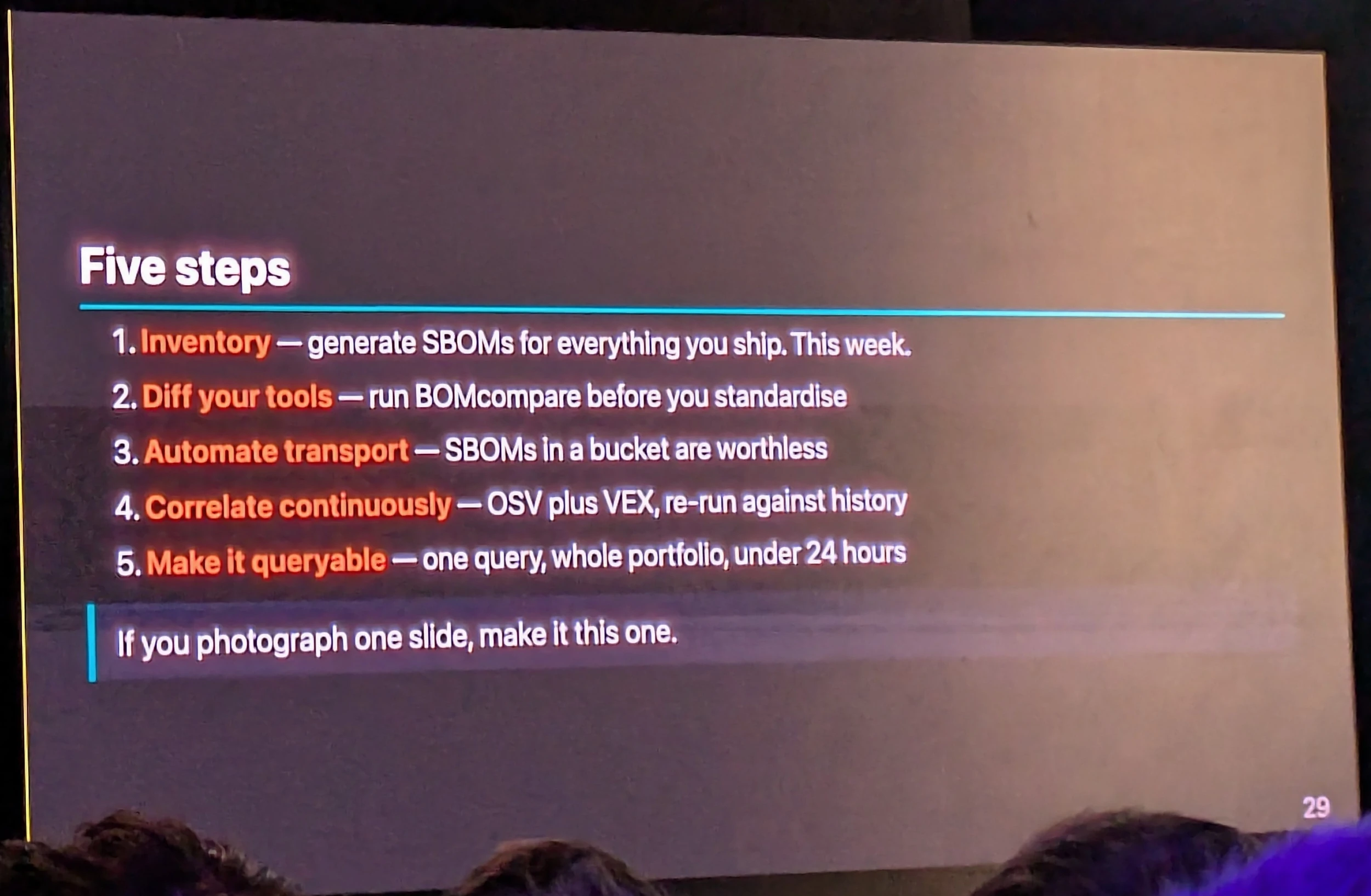 CDS2026 - So I generated over 10000+ SBOMS for the CNCF ecosystem - Mario Fahlandt - Five steps