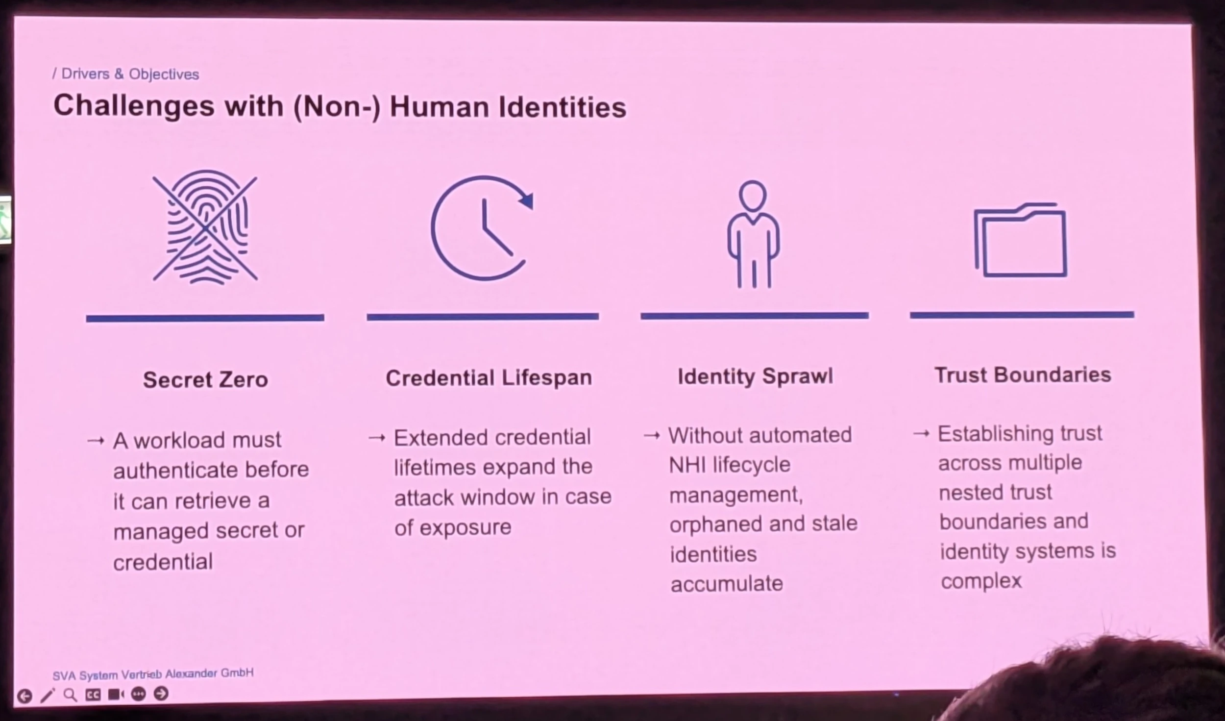 CDS2026 - Federated Identity for Distributed Systems: Understanding SPIFFE - Leon Kraß - Challenges with (Non-) Human Identities