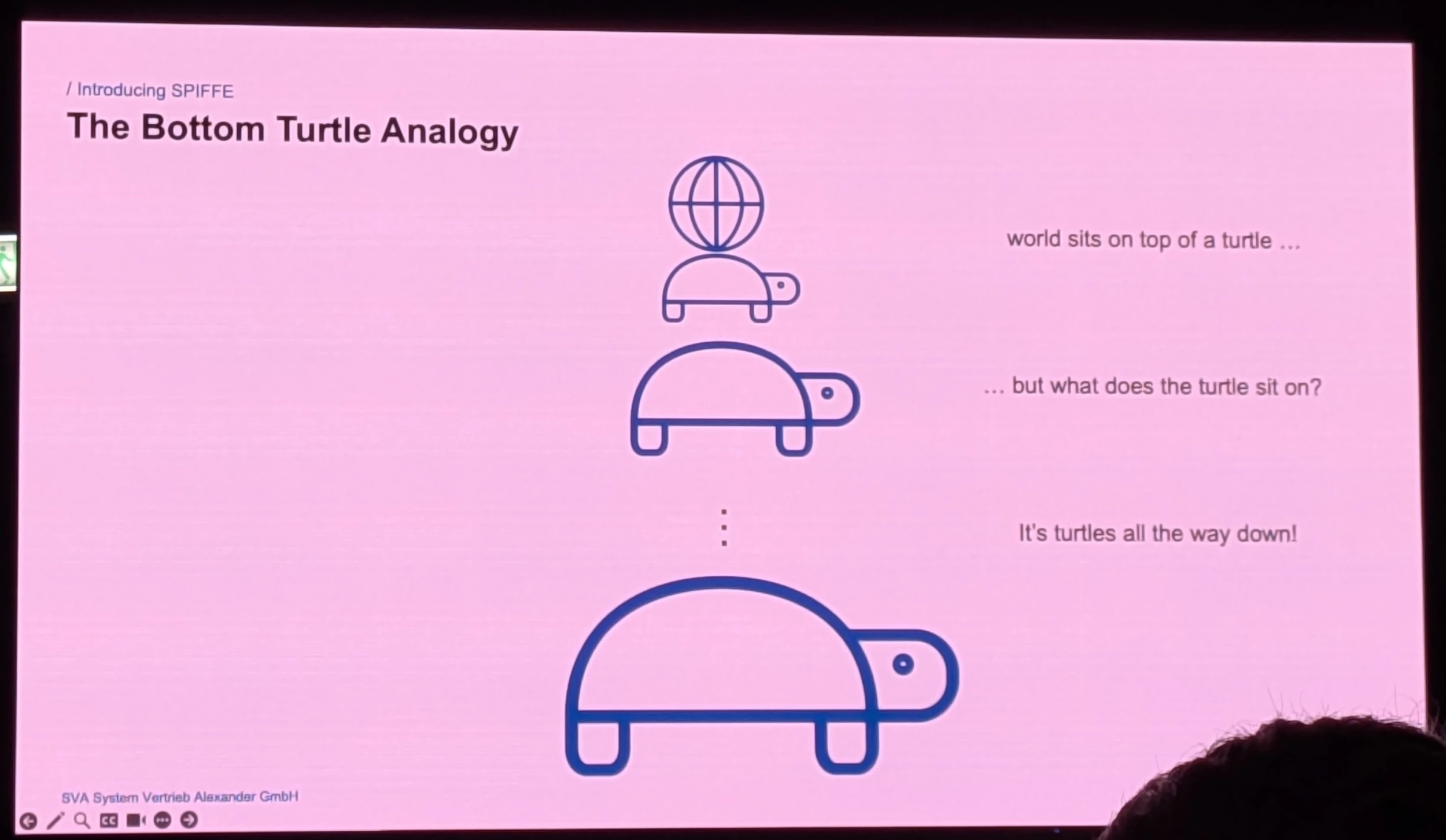CDS2026 - Federated Identity for Distributed Systems: Understanding SPIFFE - Leon Kraß - The Bottom Turtle Analogy